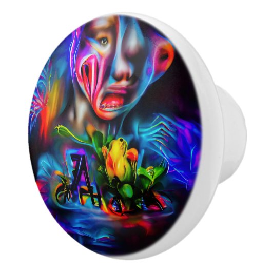 Antrofobie 2 keramische knop (Rechts)