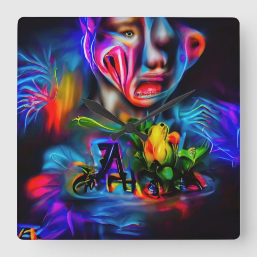 Antrofobie 2 vierkante klok (Voorkant)