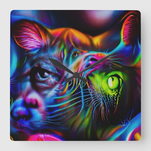 Antrofobie Vierkante Klok (Voorkant)