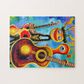 Antromorfe gitaren legpuzzel (Horizontaal)