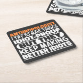 Antropologe Ik probeer dingen grappig te maken Kartonnen Onderzetters (Schuin)