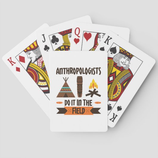Antropologen doen het op het gebied van antropolog pokerkaarten (Achterkant)