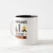 Antropologen doen het op het gebied van antropolog tweekleurige koffiemok (Voorkant links)