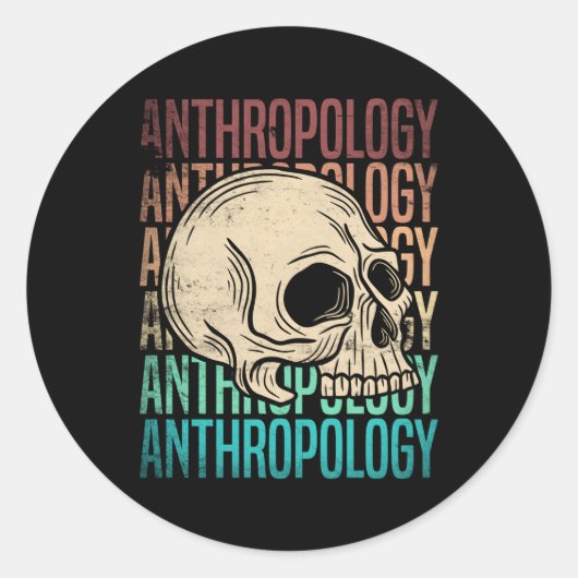 Antropologie Antropoloog Ronde Sticker (Voorkant)