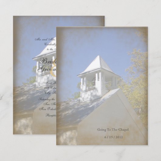 Antropologie  Chapeluitnodiging Kaart (Voorkant / Achterkant)