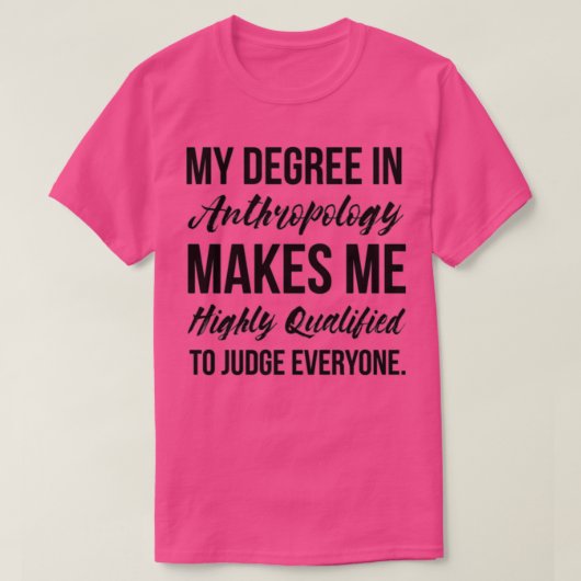 Antropologie graad t-shirt (Design voorkant)
