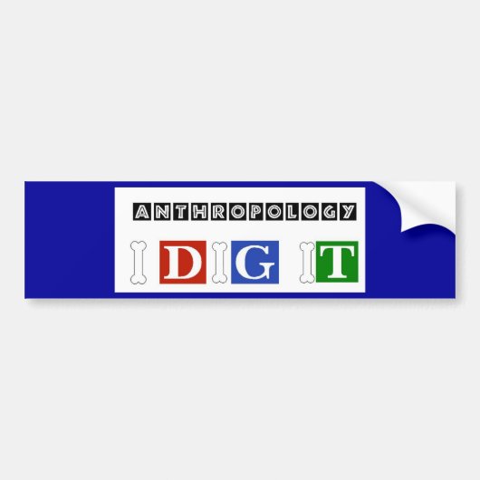 Antropologie ik dig het bumpersticker (Voorkant)