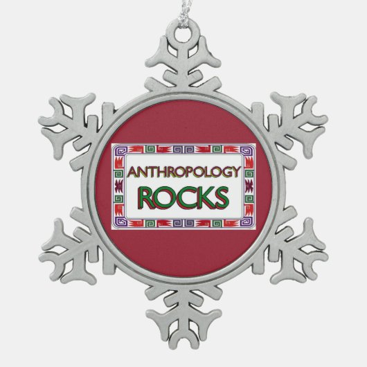 Antropologie Rocks Tin Sneeuwvlok Ornament (Voorkant)