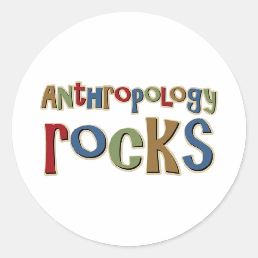 Antropologie rotsen ronde sticker (Voorkant)