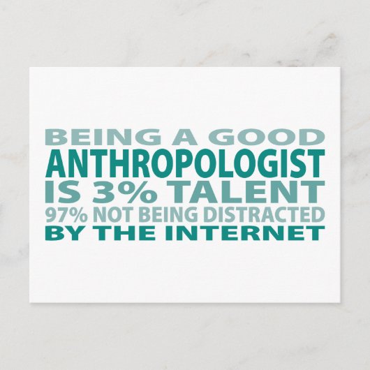 Antropoloog 3% Talent Briefkaart (Voorkant)