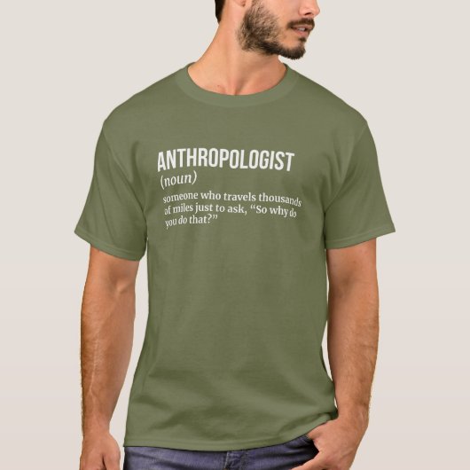 Antropoloog Funny Definition T-shirt (Voorkant)