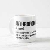 Antropoloog Koffie Mok - Funny Definition (Voorkant links)