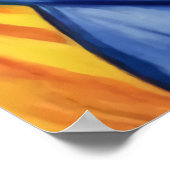 Antropomorf konijn in blauwe kleren | AI Art. Poster (Hoek)