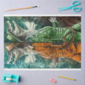 Antropomorfe Alligator Dueling Gators Decoupage Tissuepapier (Craft)