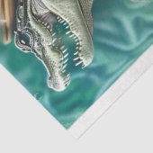 Antropomorfe Alligator Dueling Gators Decoupage Tissuepapier (Detail)