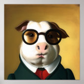 Antropomorfe Aristocratische Guinee Pig Poster (Voorkant)