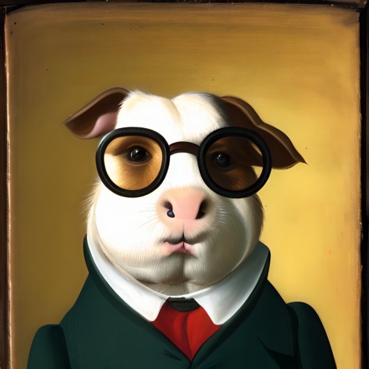 Antropomorfe Aristocratische Guinee Pig Poster