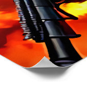 Antropomorfe coole Tiger Soldier | AI Art Poster (Hoek)