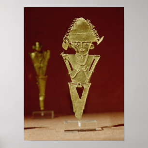 Antropomorfe figuur van een krijger poster