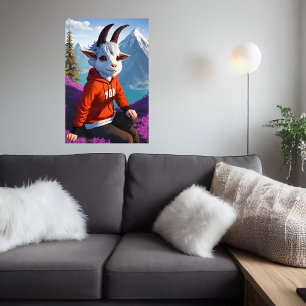 Antropomorfe geit   AI Art Poster