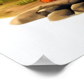 Antropomorfe hond met een bloem | AI Art Poster (Hoek)