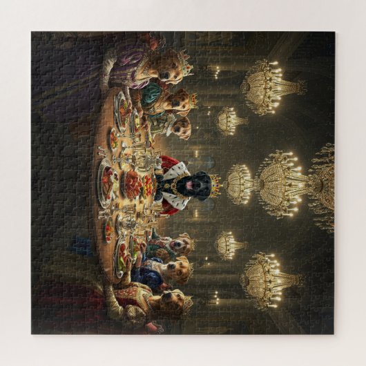 Antropomorfe hond Royalty Diner Legpuzzel (Horizontaal)