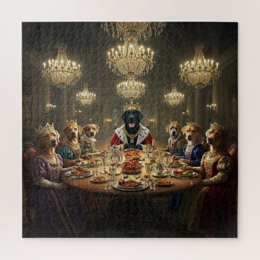 Antropomorfe hond Royalty Diner Legpuzzel (Verticaal)