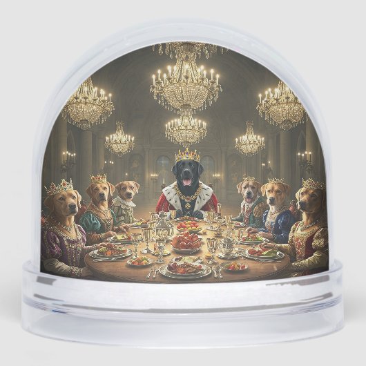Antropomorfe hond Royalty Diner Sneeuwbol (Voorkant)