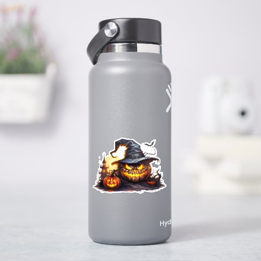 Antropomorfe jack-o'-lantaarn sticker (HydroFlask)