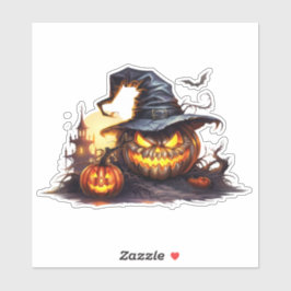 Antropomorfe jack-o'-lantaarn sticker