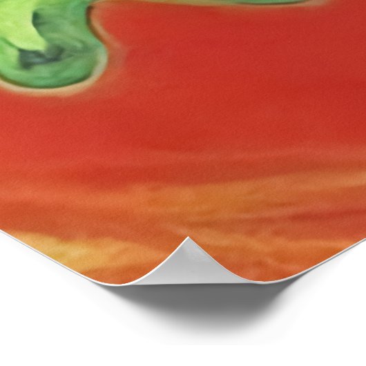 Antropomorfe kikker in blauw pak | AI Art. Poster (Hoek)