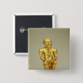 Antropomorfe limoen-kolf vierkante button 5,1 cm (Voorkant /achterkant)