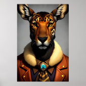 Antropomorfe Moose Jaguar | AI Art. Poster (Voorkant)