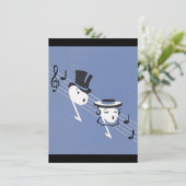  antropomorfe Muzieknoten Kaart (Staand voorkant)