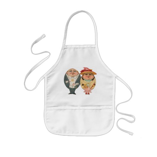 Antropomorfe paaseiende paar - Funny Apron Kinder Schort (Voorkant)