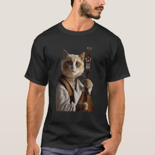 Antropomorfe ragdoll-kat met medieval play L T-shirt