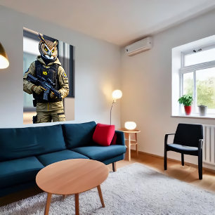 Antropomorfe soldaat AI Art Poster
