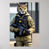 Antropomorfe soldaat | AI Art Poster (Voorkant)