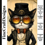 Antropomorfe Steampunk Chic Kat R1F Decoupage Tissuepapier