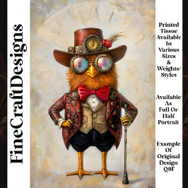 Antropomorfe Steampunk Kip Q9F Découpage Tissuepapier