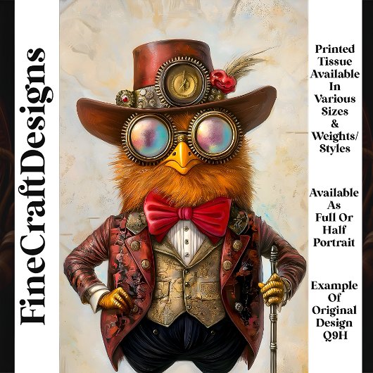 Antropomorfe Steampunk Kip Q9H Découpage Tissuepapier