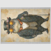 Antropomorfe Steampunk Nijlpaard R2F Découpage Tissuepapier (Voorkant)