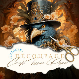 Antropomorfe Steampunk Victoriaans Bird Tissuepapier