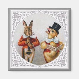 Antropomorfe zingende dieren magneet