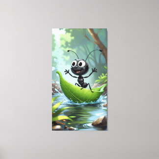 Ant's Adventure: een grillige reis Canvas Print