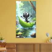 Ant's Adventure: een grillige reis Canvas Print (Insitu (Woonkamer))