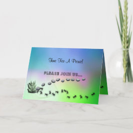 Ants die op een picknick-uitnodiging gaan