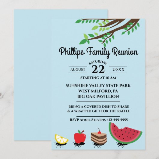 Ants die voedsel wegvervoeren kaart (Voorkant / Achterkant)