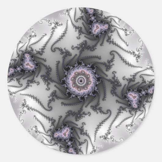 Ants - Fractal Ronde Sticker (Voorkant)