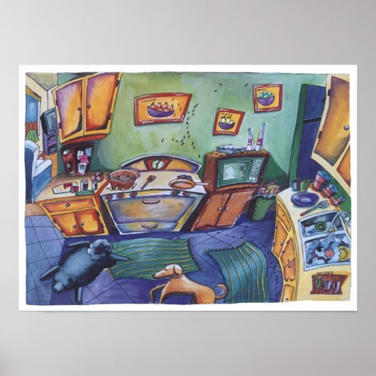 Ants in de keuken poster (Voorkant)